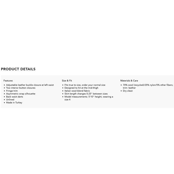 Polo Ralph Lauren Plaid Wool Tartan Plaid Fringe Mini Wrap Skirt 10 NWT $348 - Picture 6 of 6